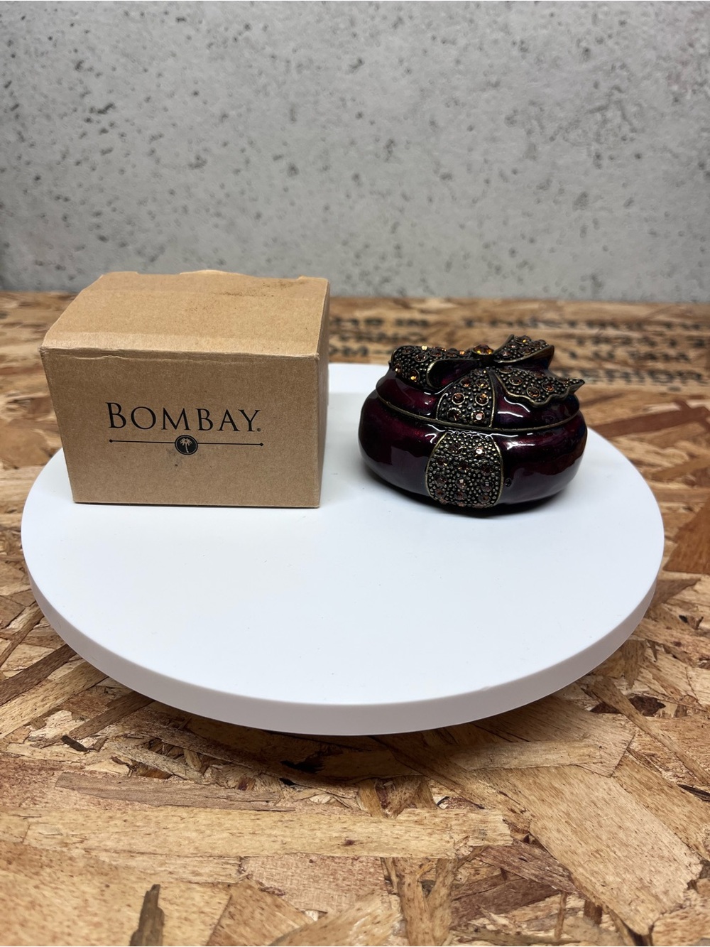 Bombay Plum Jeweled Decorative Trinket Box
